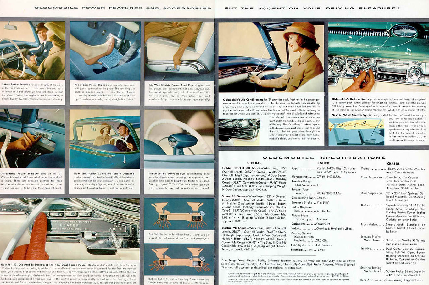 1957 Oldsmobile Motor Cars Brochure Page 2